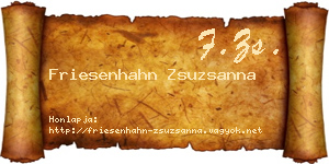 Friesenhahn Zsuzsanna névjegykártya